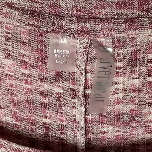 NWT Silverwear 3X Sweater Top Tunic Purple Textured Knit Stretch Stripe Buttons - Picture 7 of 10
